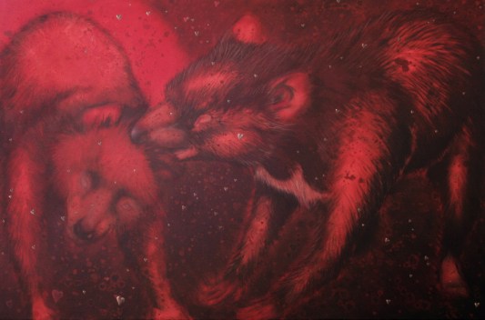 Dans le boudoir acrilico e olio su tela 2010 120x80cm