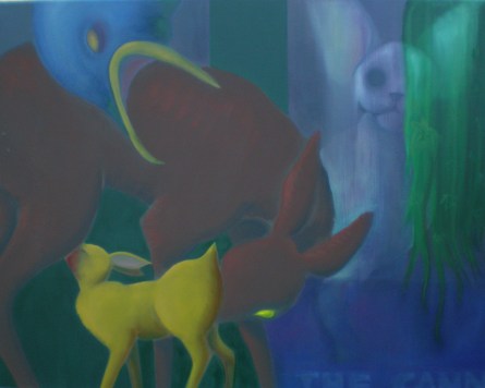 The cannibal acrilico e olio su tela 2009 90x70 cm